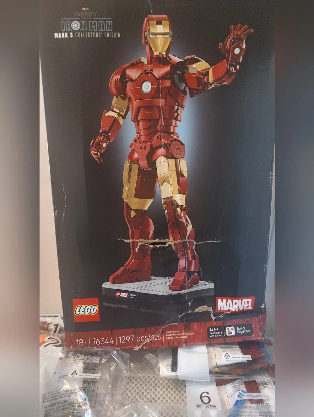 Lego 76344 Iron Man Mark 3 Collectors' Edition New Box Opened Marvel Infinity